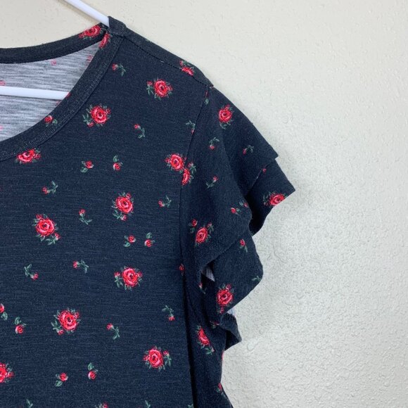 Torrid Mini Skater Dress in Petal Rose Floral Deep Black Size XL - Picture 2 of 6